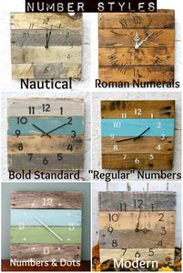 Hand Crafted Distressed white <b>wall</b> <b>clock</b>, funky modern farmhouse or coastal chic, reclaimed wood <b>decor</b> - Product Image 5