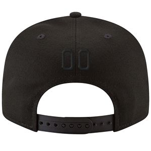 Custom Black Black-Powder Blue Stitched Adjustable Snapback <b>Hat</b>-Casual Outdoor Sports Beach Party - Product Image 3
