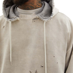 Sweat-shirts à capuche effet soleil délavé pour hommes, style streetwear, avec logo personnalisé, pour usage extérieur, vêtements de mode, sweats à capuche effet soleil délavé pour garçons - Product Image 6