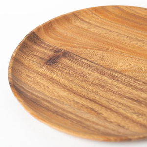 Plato de Madera de Acacia Japonesa: Plato Tallado a Mano, Vajilla de Madera, Regalo de Inauguración de Casa Hecho a Mano - Product Image 4