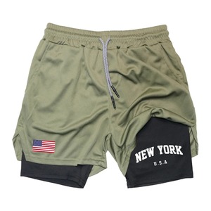 Custom <b>Men</b>’s Double Layer Sports <b>Shorts</b> Quick Dry Breathable Loose Fit Running Gym Workout <b>Shorts</b> - Product Image 1