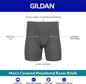 Ropa interior masculina de algodón suave premium, de secado rápido y ligera, para deportes. - Product Image 4