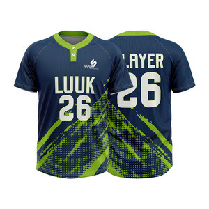 Camisetas de Béisbol Personalizadas con Impresión Digital de 2 Botones para Equipos Profesionales, Nombre y Logotipo del Equipo Personalizados, 100% Poliéster Transpirable que Absorbe la Humedad - Product Image 3