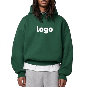 Sudadera con capucha premium de doble capa para hombre, personalizada, de algodón grueso, estilo streetwear estructurado, para marca de etiqueta privada. - Product Image 6