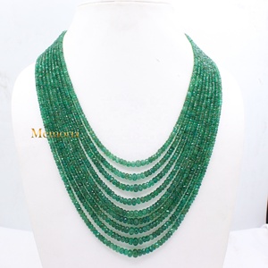 Cuentas de Esmeralda Verde Natural, Corte Brillante Redondo, Certificadas por GIA, Sin Tratamiento Térmico, Genuinas, para Collar, Regalo, Piedras Preciosas Sueltas - Product Image 1