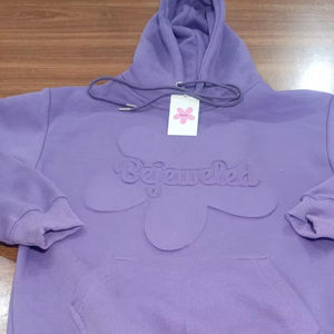 Custom 100% Cotton <b>Sweatshirt</b> Hoodie 3D Embossed Printed <b>Sweatshirt</b> Hoodies Winter Knitted Lined Sweater Anti-Shrink Waterproof - Product Image 1