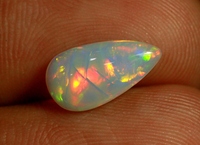 Opale d'Éthiopie naturelle en cabochon, opale arc-en-ciel en cabochon, pierre précieuse pour la fabrication de bijoux