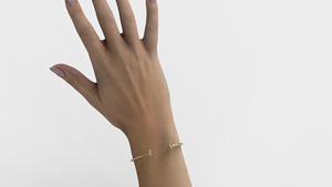 18K Gold Open Cuff <b>Bangle</b> <b>Bracelet</b> Marquise Cut Diamond <b>Bracelet</b> Minimalist Jewelry Stacking <b>Bracelet</b> Fine Jewelry Everyday Wear - Product Image 4