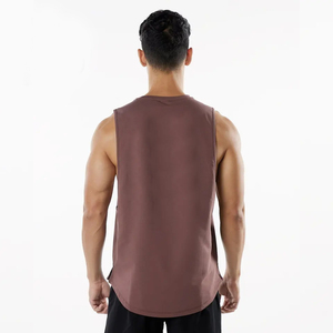 Débardeurs pour hommes en promotion, couleur marron, pour la course à pied, la gym, le fitness et la musculation. - Product Image 6