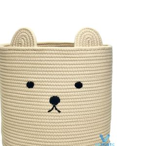 Cesta de bebé de cuerda de algodón ecológica, cesta Moisés para recién nacidos, contenedor de almacenamiento suave para uso en guardería, proveedor mayorista - Product Image 4