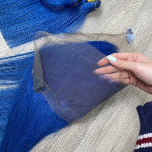 Extensions de cheveux humains vierges vietnamiens de haute qualité 100 %, couleur bleue, super double drawn, prix d'usine - Product Image 6