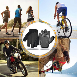 Guantes de Ciclismo de Neopreno Personalizados de Medio Dedo con Agarre de Silicona en la Palma, Cierre de Gancho y Bucle Impermeable para Ciclistas de Carretera y Montaña - Calidad Premium - Product Image 6