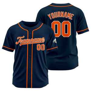 Maillot de baseball imprimé de qualité supérieure pour athlètes, 100 % polyester, tissu respirant et anti-humidité, manches courtes, col en V - Product Image 2