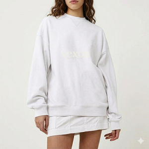 Sudadera Cuello Alto Informal para Mujer, Corte Holgado, Felpa Suave de Algodón, Cálida y Cómoda para Otoño e Invierno - Product Image 1