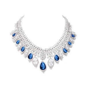Regalo de cumpleaños clásico para mujer verde CZ collar joyería - Product Image 2
