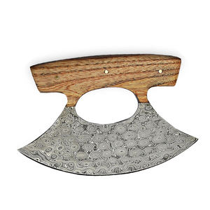 Sac de livraison de pizzas en acier Damas fait main, couteaux de qualité industrielle, pierre à pizza, manche en bois, étui en cuir, réglable - Product Image 1