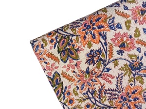 ผ้าคลุมเตียง Kantha ผ้าคอตตอนผ้าห่มผ้าห่มผ้าห่มงานปะทำมือบล็อกพิมพ์ลายดอกไม้ดีไซน์อินเดียขนาดเตียงคู่ออร์แกนิก - Product Image 2