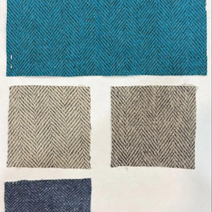 Ladies MK Organic Eco-Friendly Woven <b>Polyester</b> Tweed <b>Fabric</b> in Herringbone Pattern 300gsm - Product Image 1