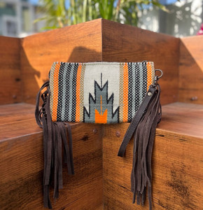 กระเป๋าสะพายข้างหนังแอซเท็กทรงตรงแบบมีสไตล์วินเทจหลากสี - Product Image 5