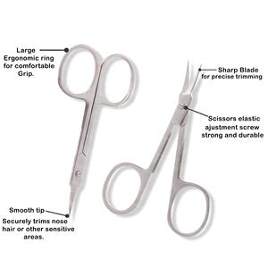 Professional Manicure Arrow Point Scissors Sharp Curved Design for Cuticle Nail Grooming OEM Private Label Supplier - Product Image 5