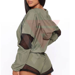 Ensemble survêtement homme personnalisé imprimé hiver, coupe-vent et short, 2 pièces, streetwear avec design réfléchissant - Product Image 3