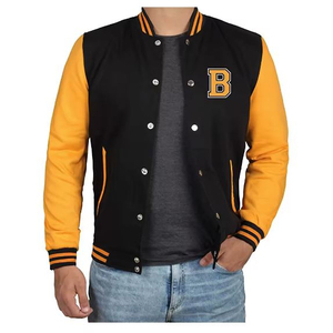 Chaqueta Varsity Informal con Logotipo de Diseñador Personalizado, Chaquetas Varsity Unisex de Algodón Hechas por Salamons Wears - Product Image 4