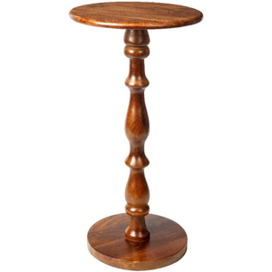 Minimalist <b>Round</b> Wooden Coffee <b>Table</b> With Tapered Base Handmade Minimalist Living Room Furniture Handmade <b>Side</b> <b>Table</b> - Product Image 1