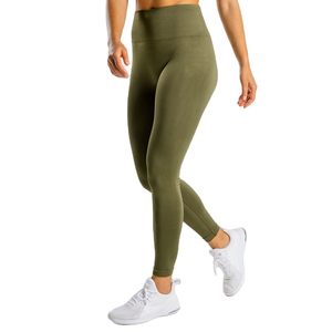 Leggings de sport pour femmes, couleur unie, taille élastique, respirants, séchage rapide, pantalons de compression pour la musculation et les exercices - Product Image 1