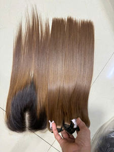 Vente en gros de frontaux et closures longs en cheveux humains vierges à 100 %, disponibles en différentes tailles, avec fermeture en dentelle - Product Image 2