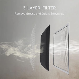 เตาสแตนเลสแบบติดตั้งใต้ตู้ขนาด 24/30/36 นิ้ว พร้อมระบบระบายอากาศ 280 CFM และไฟ LED - Product Image 4