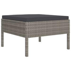 Conjunto Modular Mediano de Muebles de Jardín de Ratán PE Gris - Product Image 4