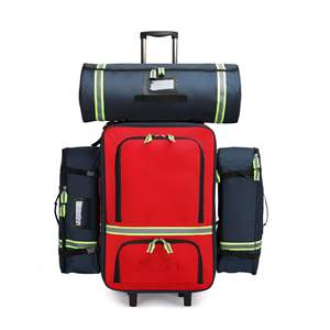 Professional <b>Rolling</b> Medical <b>Backpack</b> Large Capacity Trauma Trolley with Reflective Safety Strips for Paramedics - Product Image 4