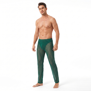 Leggings de Malla Transparente 100% Poliéster para Hombre, Pantalones Transparentes Ligeros de Secado Rápido para Verano, Ropa de Club Nocturno para Hombre, Pantalones Transparentes Sexys - Product Image 5
