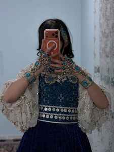 Vestido afgano Kuchi elegante de manga larga, cuello alto y silueta recta, estilo afgano de moda, para fiestas formales, para mujer. - Product Image 4