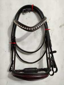 Bridon d'endurance en cuir véritable Styles avec rênes rembourrées et boucles en acier inoxydable pour chevaux de taille Cob et plus, modèle BH-3034 - Product Image 3