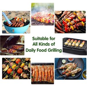 Spiedini Premium in Legno di Bambù da 10 Pollici per Kabob, Spessore 4mm, Bastoncini Rotondi per BBQ, 100 Pezzi - MSL166 - Product Image 4