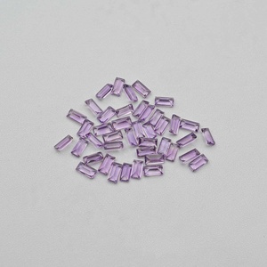 2x4mm-7x14mm Naturel Rose Améthyste À Facettes Baguette Coupe Gemme AAA Grade Rose De France Améthyste Anneau Pendentif Pour Bijoux - Product Image 2