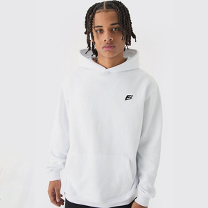 Sudadera con Capucha Unisex Y2K Blanca Extra Grande con Logotipo Personalizado, Sudadera Térmica para Hombre, 100% Algodón, Secado Rápido, Corte Regular - Product Image 1