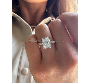 IGI/GIA Lab Grown Cut Diamond Vintage 14k Yellow Wedding/Engagement Ring Unisex Fine White Gold <b>for</b> Anniversary Party-Worthy - Product Image 4