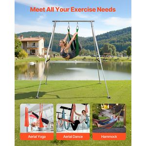 Supporto per Amaca Yoga Regolabile in Altezza, Carico Massimo 140 kg, Struttura Triangolare, Supporti per Seta Aerea - Product Image 5