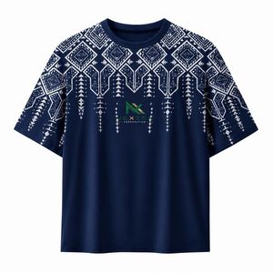 Custom <b>Geometric</b> Tribal Print T-<b>Shirt</b> Men Shoulder Graphic Tee Streetwear Fashion Summer Top - Product Image 5