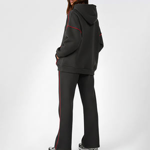 Ensemble de survêtement en molleton de coton avec broderie personnalisée en chenille, prix de gros, maillot de football - Product Image 2