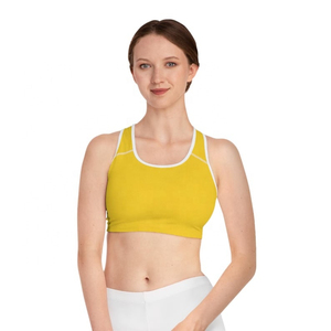 Sujetador deportivo para mujer, ajustado, de tela elástica suave, que absorbe la humedad, de secado rápido, con soporte, ideal para uso casual, a precio económico. - Product Image 1