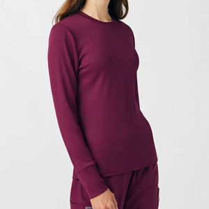 Camisetas médicas ajustadas de manga larga para mujer, uniformes de enfermera, blusas interiores de hospital - Product Image 1