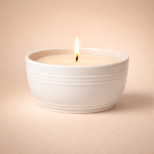 Recipiente de Cerámica Blanco Minimalista para Velas, Tazón Profundo, Pared Gruesa, Resistente al Calor, Acabado Mate Suave, para una Sola Vela, Decoración de Lujo Reutilizable - Product Image 3