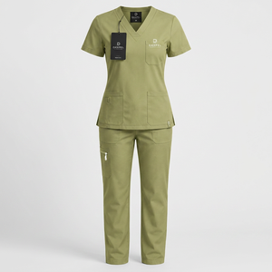High Quality for Doctors Nurses Summer Short Surgical <b>Scrubs</b> Private Hospital Use OEM Service Best Women Satin <b>Scrub</b> <b>Uniforms</b> - Product Image 1