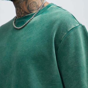 Conjuntos de Shorts para Hombre, Nueva Tendencia de Verano, 2 Piezas, para Uso en Exteriores, Manga Corta, Transpirables, Casuales, de Algodón/Poliéster, Lavado Ácido, Color Sólido - Product Image 2