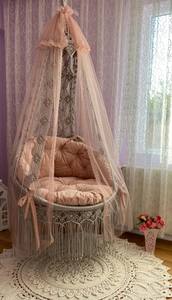 Silla Columpio de Macramé para Habitación de Niña - Product Image 4
