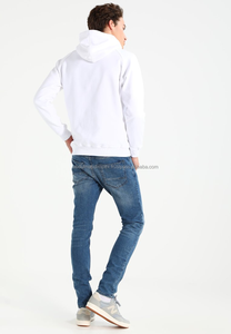 Sweats à capuche unis personnalisables avec logo, sweats à capuche blancs bon marché en gros pour hommes, sweats à capuche tricotés pour hommes - Product Image 2