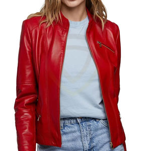 Chaquetas de Cuero Genuino de Diseño Moderno, Hechas en Pakistán, Colores Personalizados, Chaquetas de Cuero para Mujer - Product Image 1